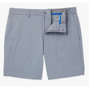Fair Harbor Compass Shorts Men's 30 Gray Recycled Performance 7" Inseam Golf EUC